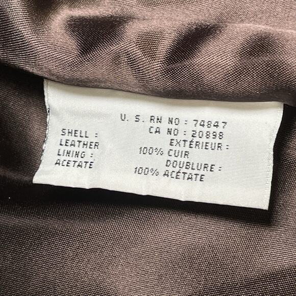 Vintage Andrew Marc Leather Jacket Buttoned Medium - Picture 5 of 7